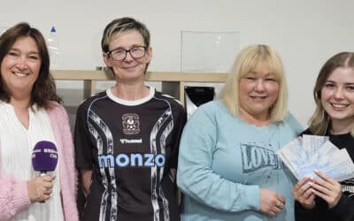 Volumatic employees share their joy at the Sky Blues’ success with BBC CWR