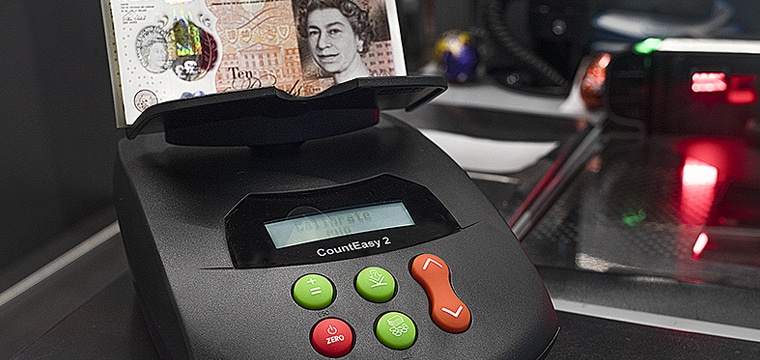 FAQs about Cash Handling image Volumatic CountEasy money counting machine
